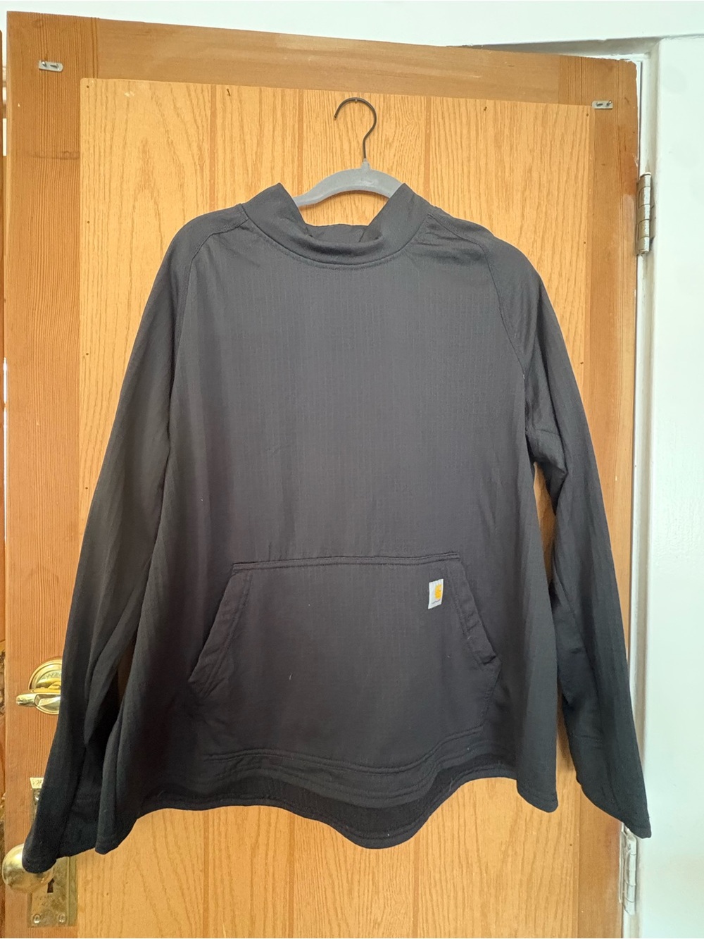 Carhartt Black Hoodie with Logo Patch